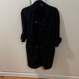 Alfani Black Utility Shirt Dress